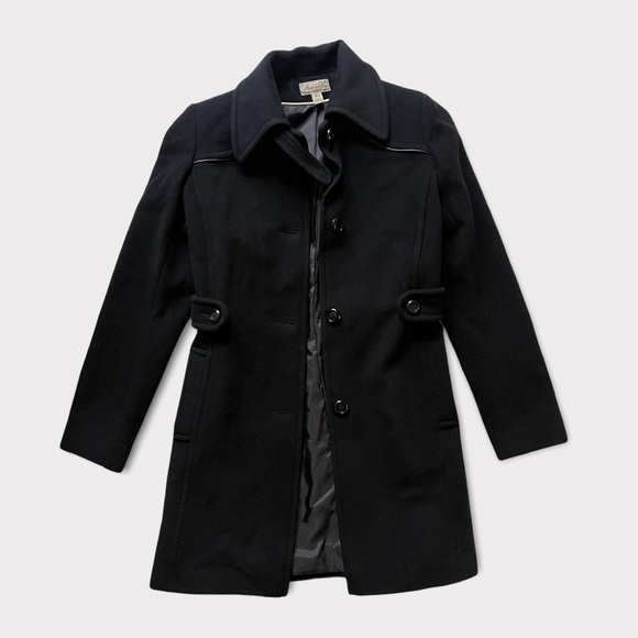 American Rag Wool Military Peacoat Black Size XS Very Thick High Quality - Picture 2 of 10